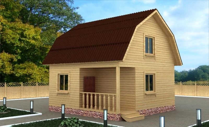 Проекты деревянных домов 6*6 2 этажа