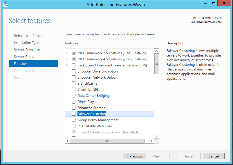 Windows Server Fail over Cluster