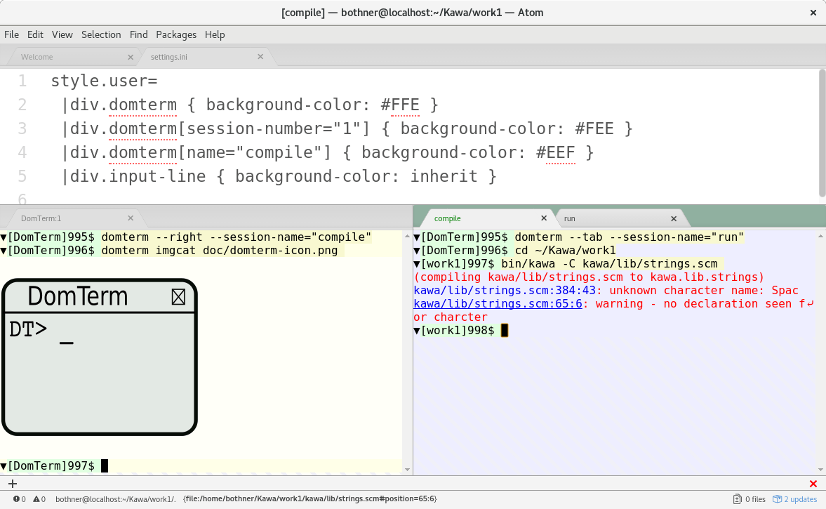 Top Domterm A Terminal Emulator And Console Using Dom And Javascript