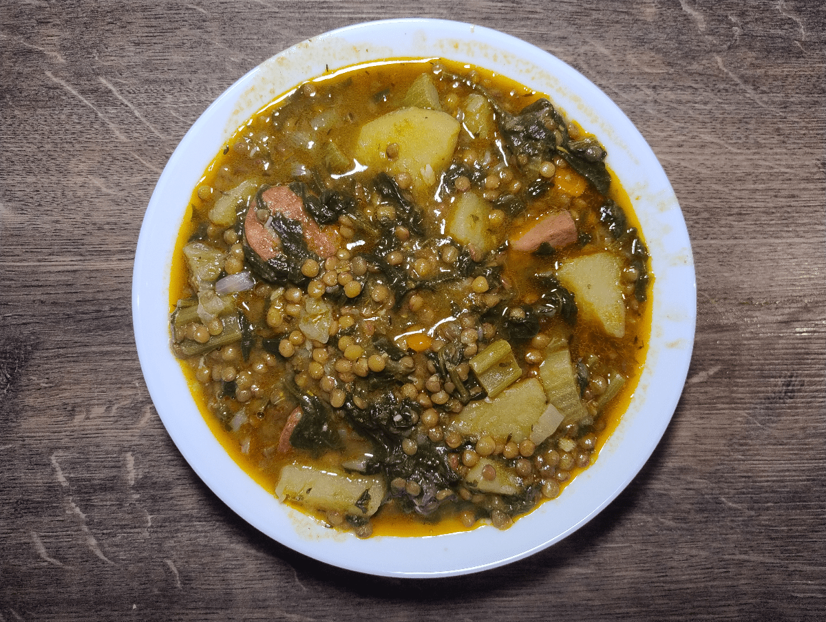 Lentejas con espinacas al masala
