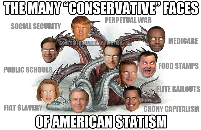 Poster of the many-headed hydra that is the Christian Right. The Christian Right—An Autopsy by Don Clasen