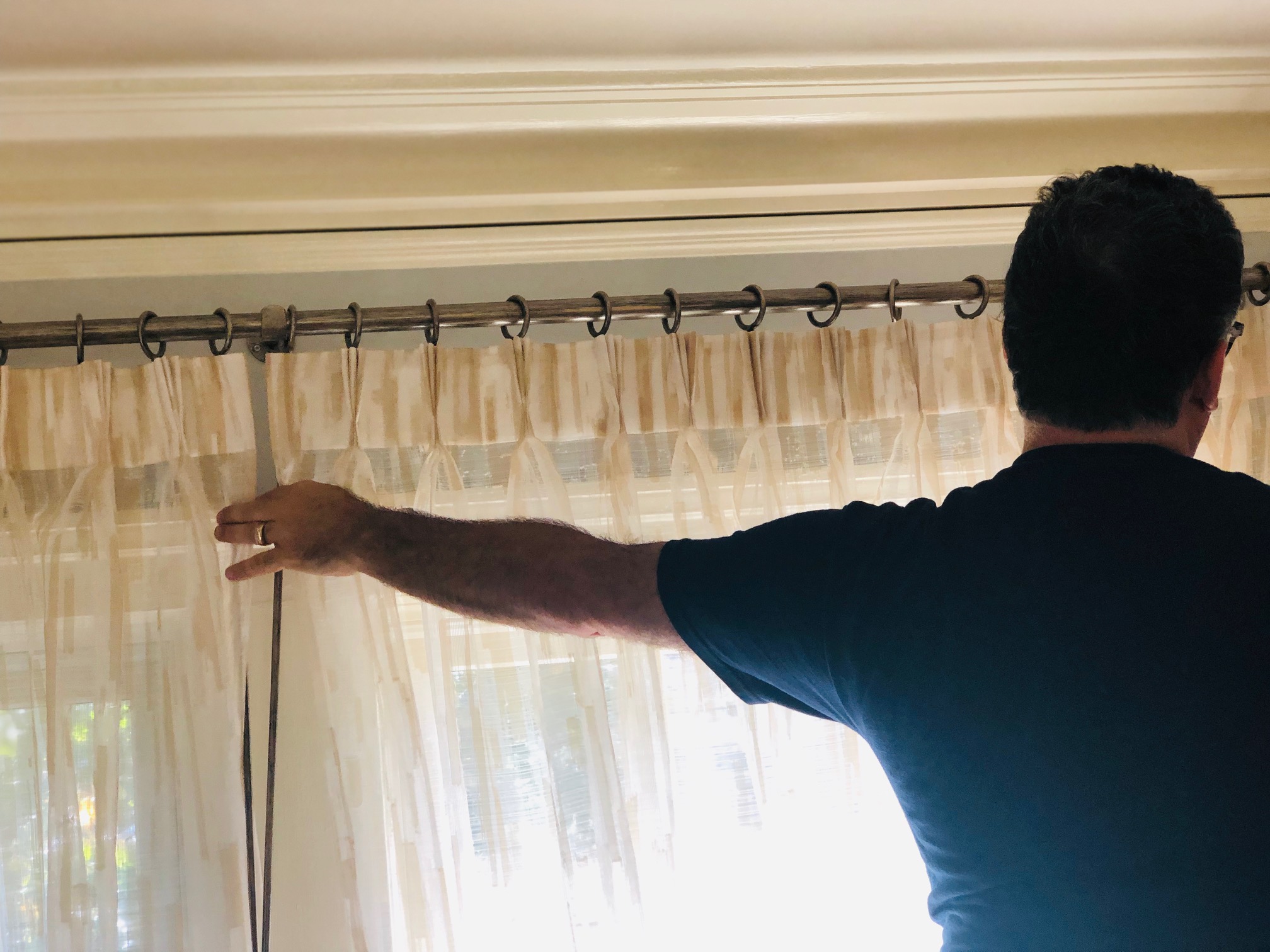 Cleaning of custom drapes, curtains, shades and blinds