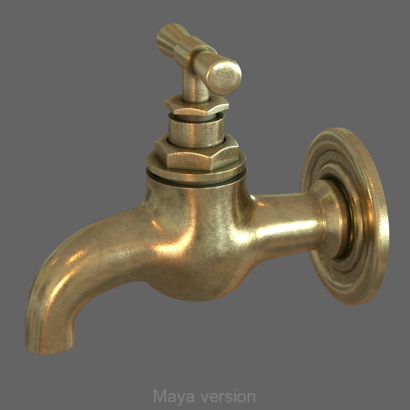3d format:.mb · brass door lock lever handle. Classic Tap 3d Model Download For Free