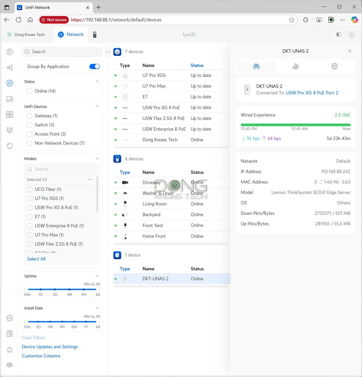 Ubiquiti UniFi Drive Review: A Pure Network-Attached Storage Approach 9 A UNAS 2 appears as a Non Network device in a network hosted by a UCG Fiber