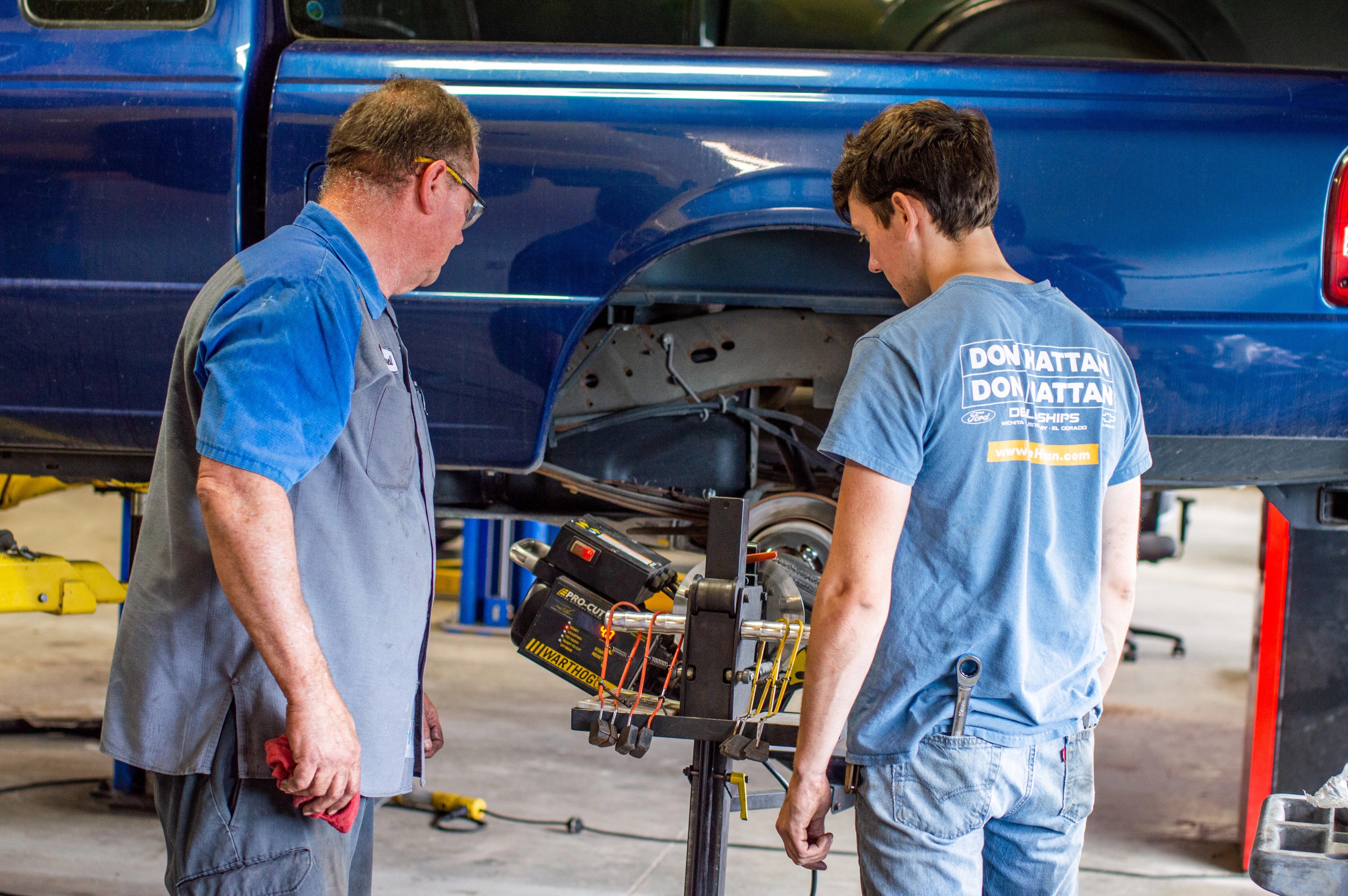 Gavin Strawn and Darrell Larson, Master Technician