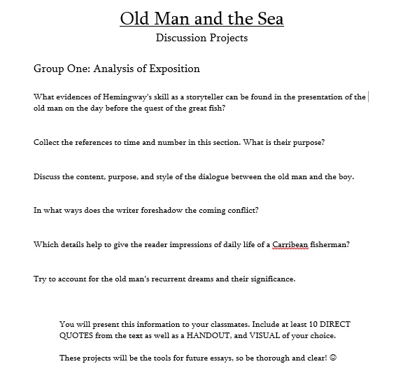 A sample of my group project sheets. This is for Group One. I adapted these and made them my own!