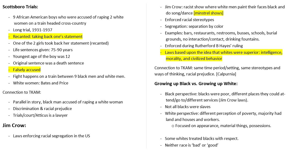 Understanding the background of To Kill a Mockingbird