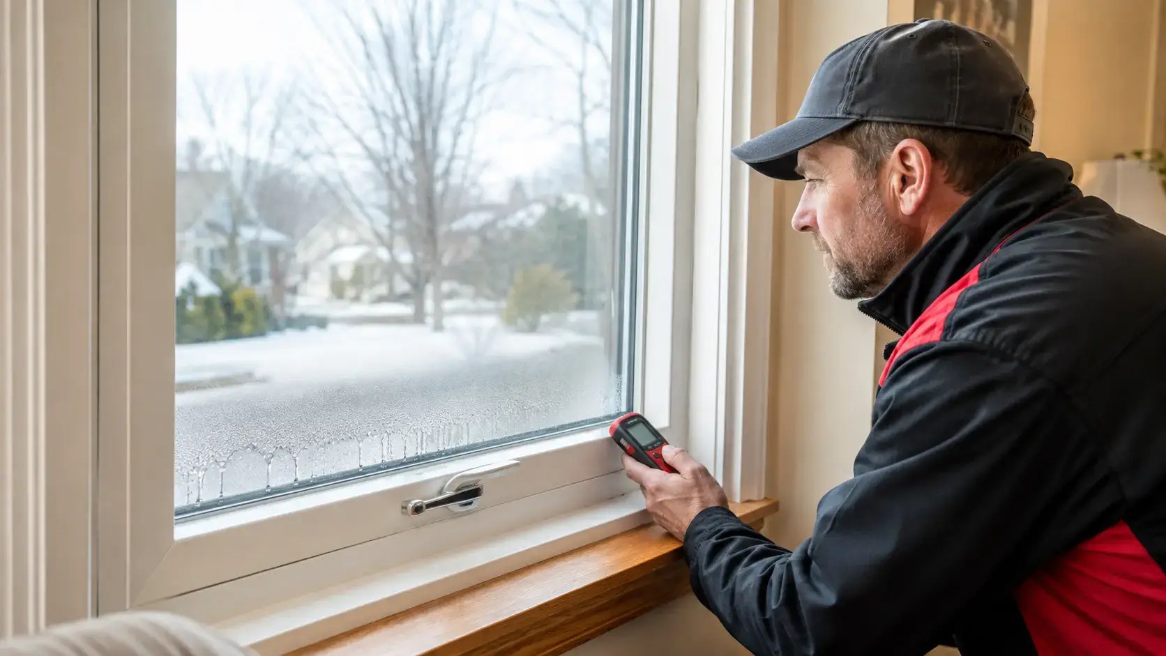 New Jersey home window illustrating condensation, failed seals and replacement considerations