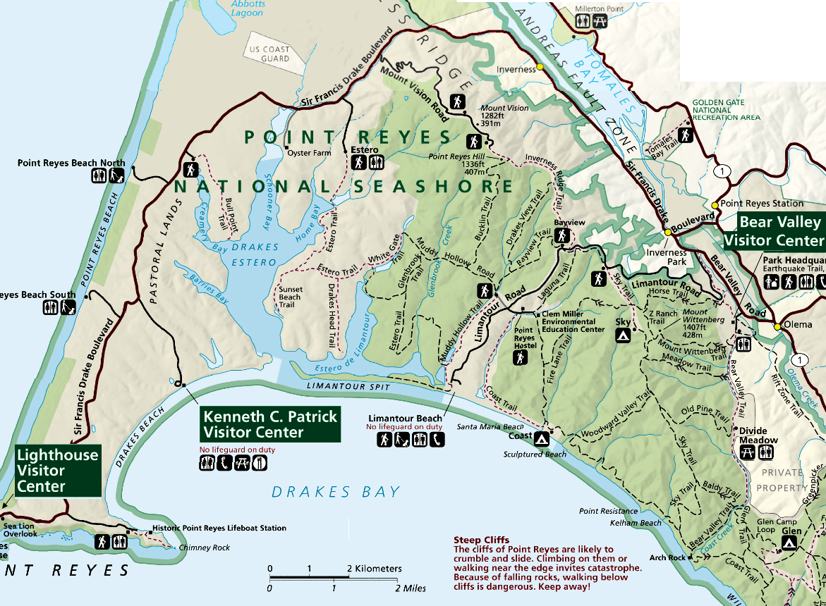 Map Of Point Reyes California At Edwin Whitlow Blog Pt Reyes Nw 