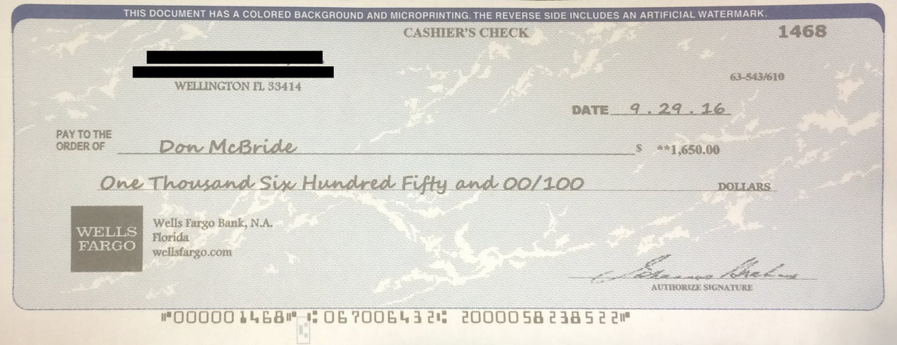 For the most current information about a financial product, you should always check and confirm accuracy with the offering financ. Fake Payments Scam