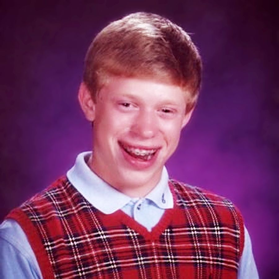 bad luck brian meme 