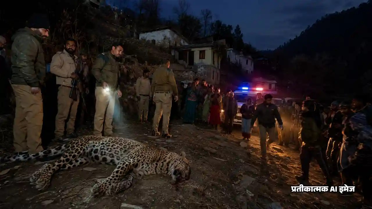 Pauri Garhwal News : 24 दिन में दूसरा शिकार, ग्रामीणों के भारी आक्रोश के बीच पौड़ी में हमलावर गुलदार को किया गया ढेर