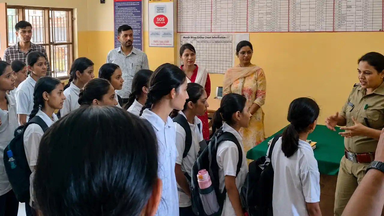 कालसी थाने पहुंचे एकलव्य रेजिडेंशियल स्कूल के छात्र, पुलिस ने दी साइबर सुरक्षा की जानकारी