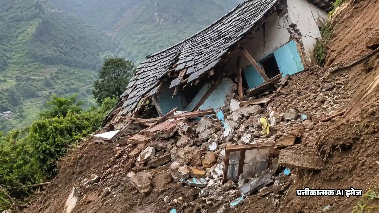 House collapses in Pauri Mehergaon after landslide, 3 people trapped