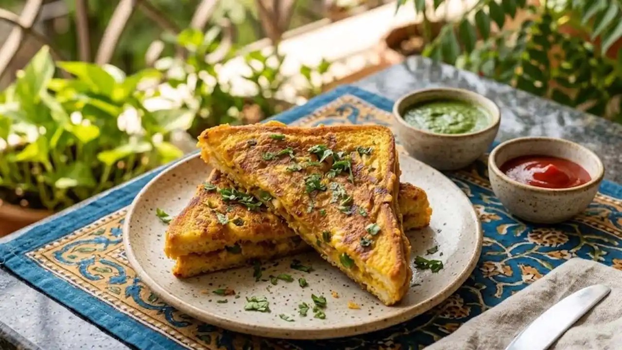 Besan Bread Toast Recipe