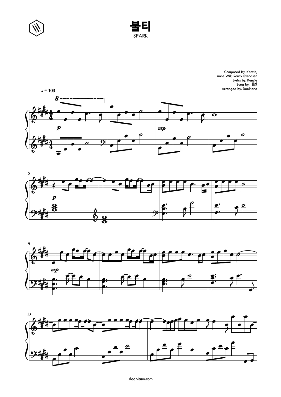  IF TAEYEON PIANO SHEET PDF.