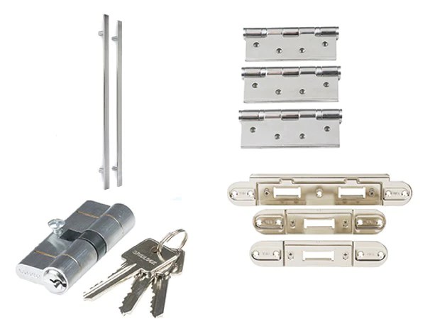 Square Pull Handle Set for External Doors