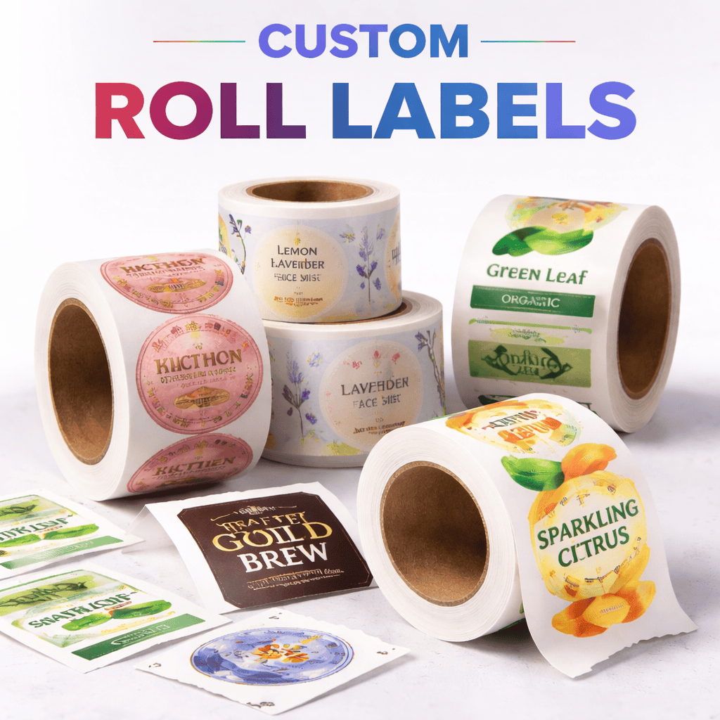Custom roll labels sample by Doorstep Printing Detroit