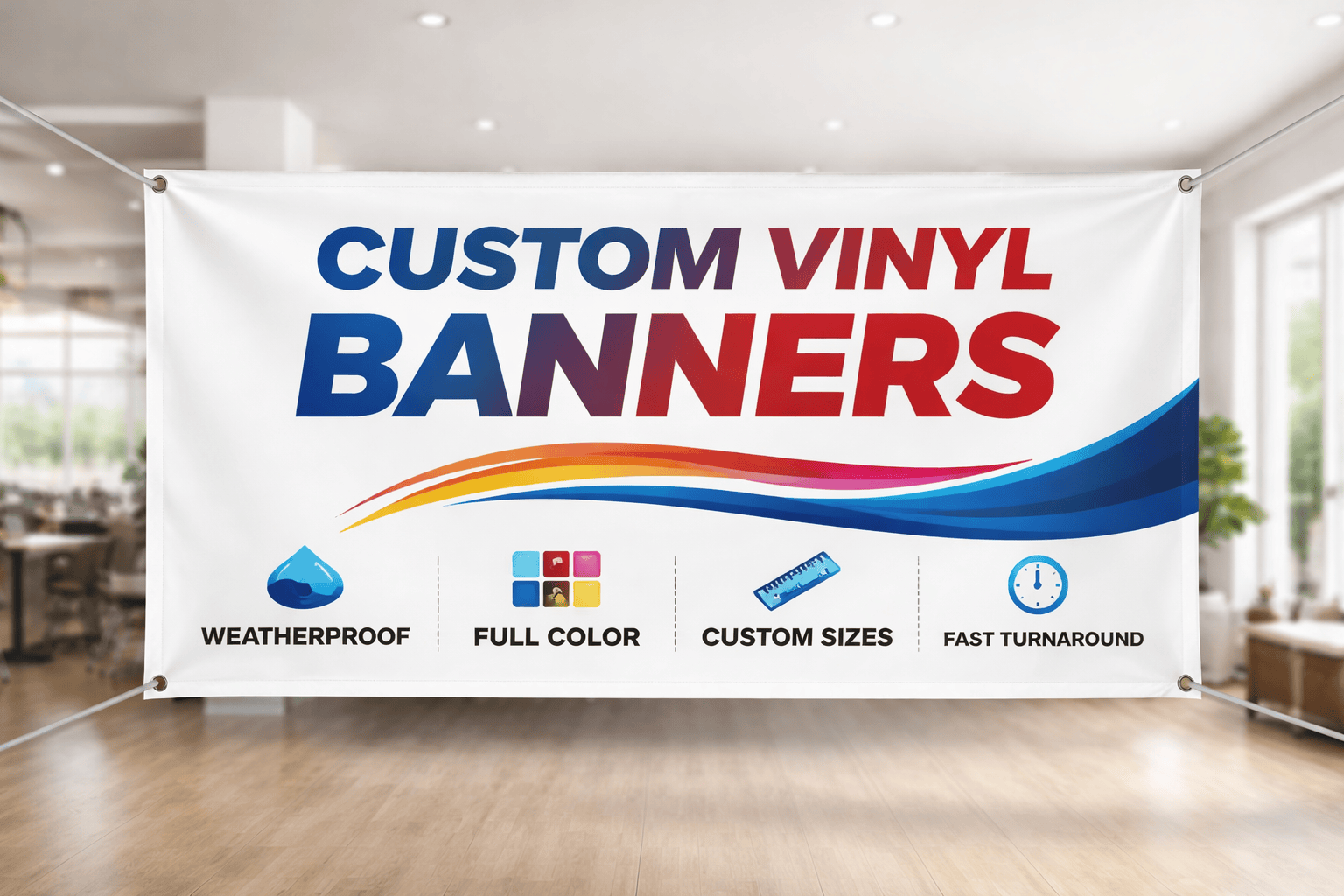 Custom vinyl banner printing sample by Doorstep Printing Detroit