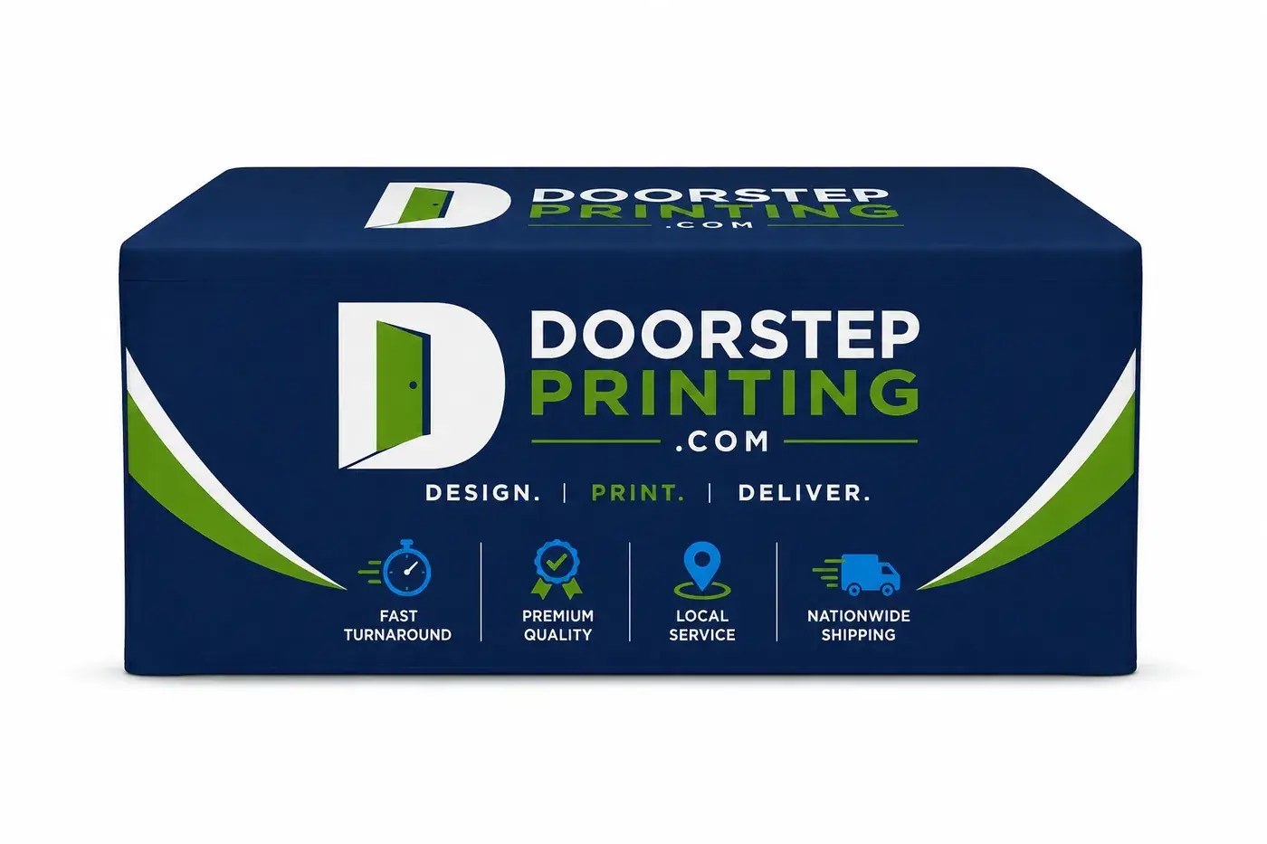 Fitted table cloth printing with custom logo for Detroit businesses
