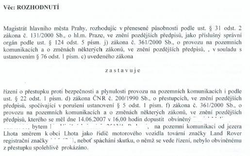 Alkohol Zastaveni Rizeni O Prestupku Dopravni Pravo