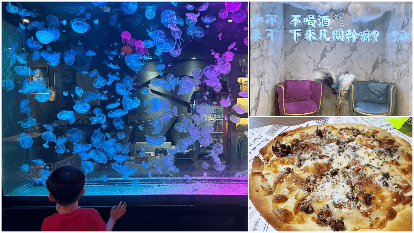 桃園火車站親子餐廳-水母餐酒館|免門票就可觀賞水母網美牆