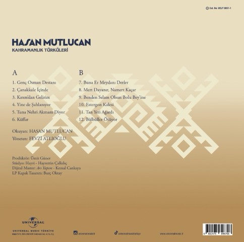 Hasan Mutlucan - Kahramanlık Türküleri Plak