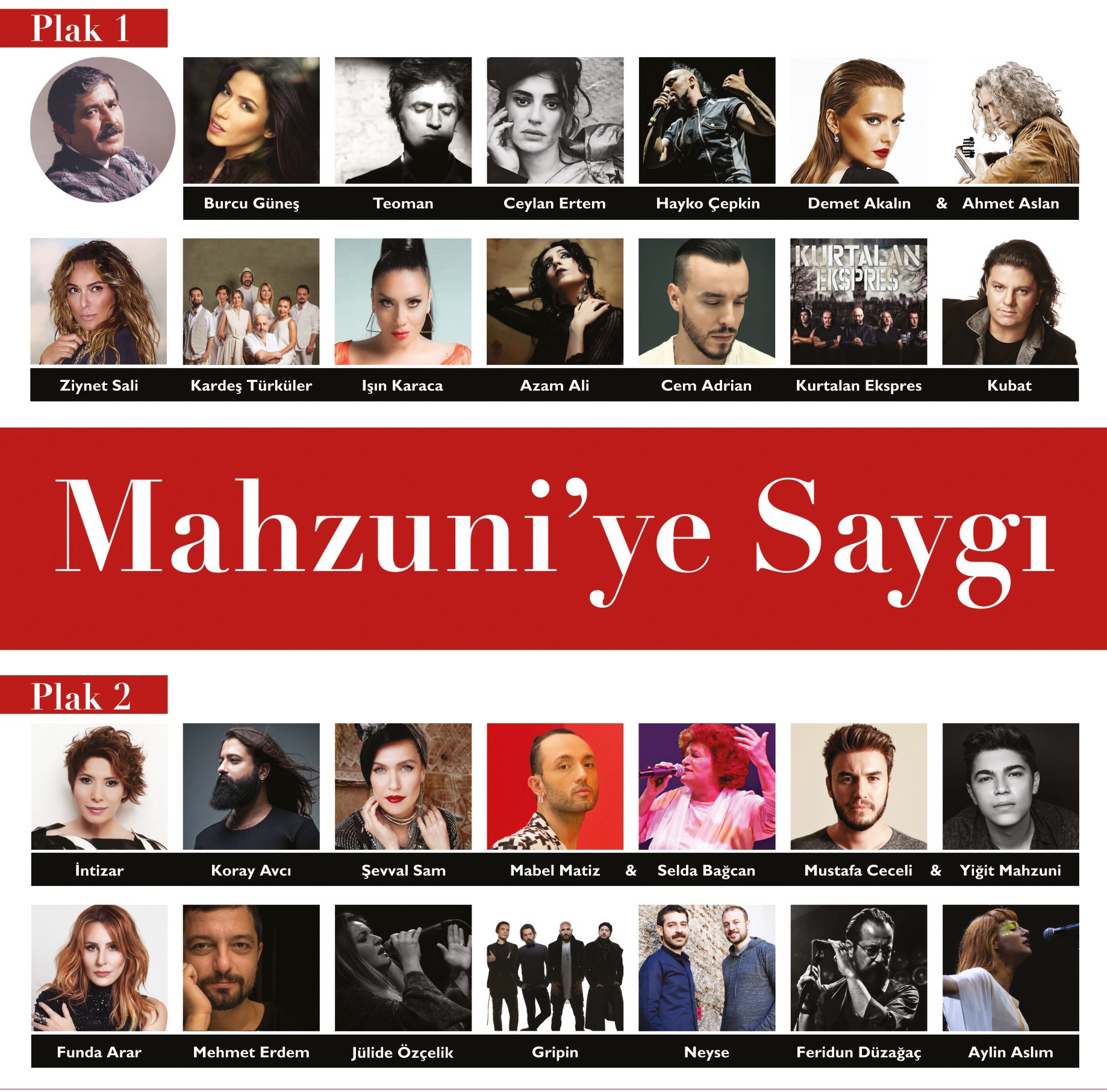 Çeşitli Sanatçılar - Mahzuni’ye Saygı (2 Plak)