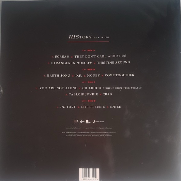 Michael Jackson - History (Resimli Baskı) 2 Plak