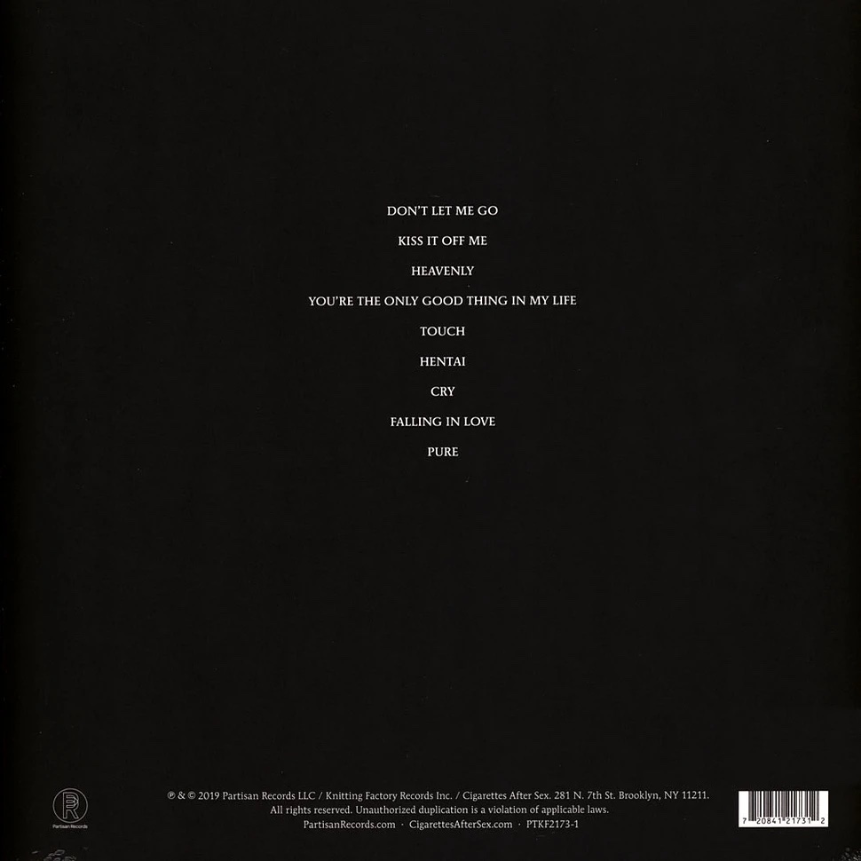 Cigarettes After Sex - Cry Plak
