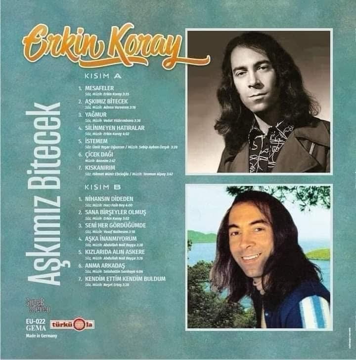 Erkin Koray - Aşkımız Bitecek (Almanya Türküola Baskı) Plak