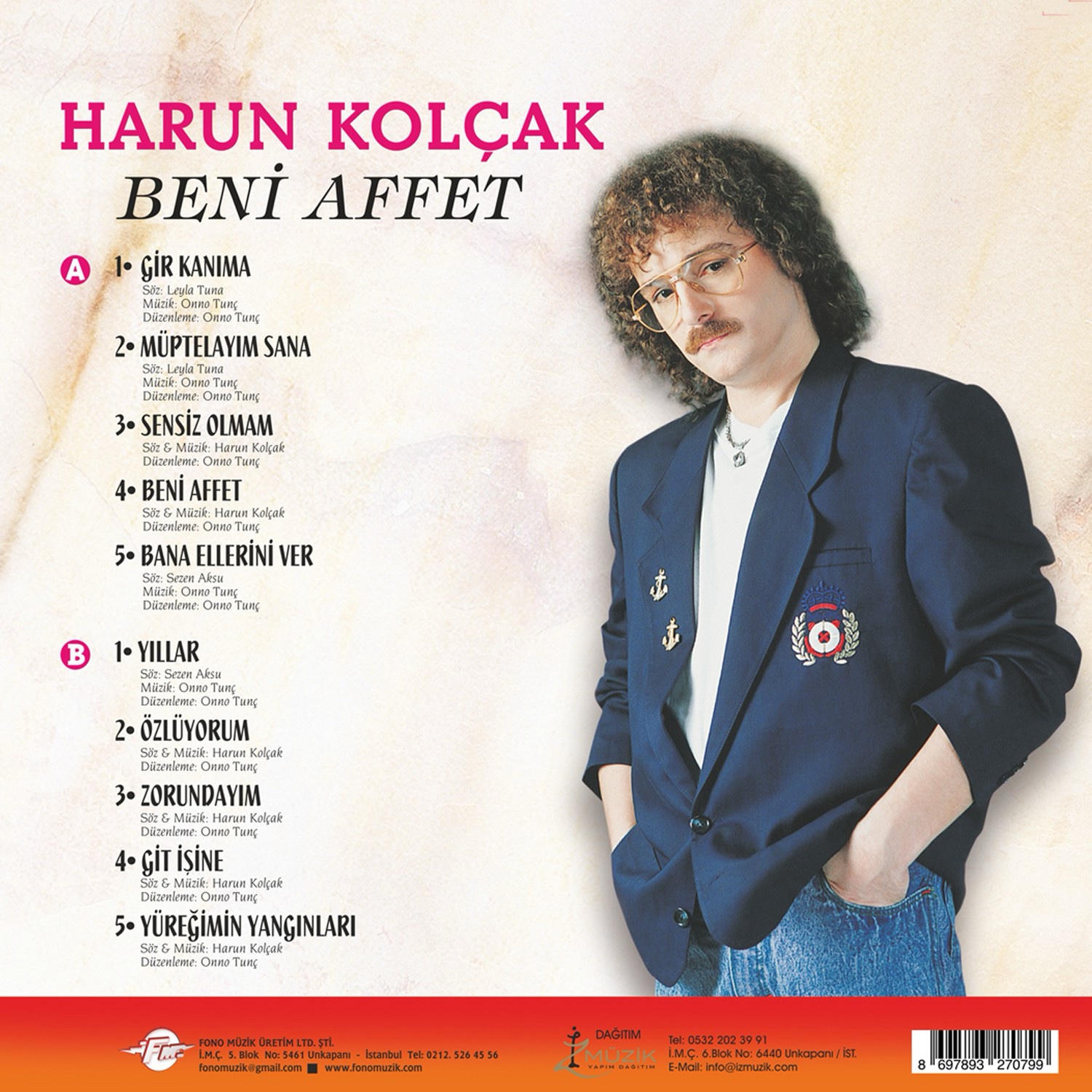 Harun Kolçak - Beni Affet (Renkli Özel Baskı) Plak