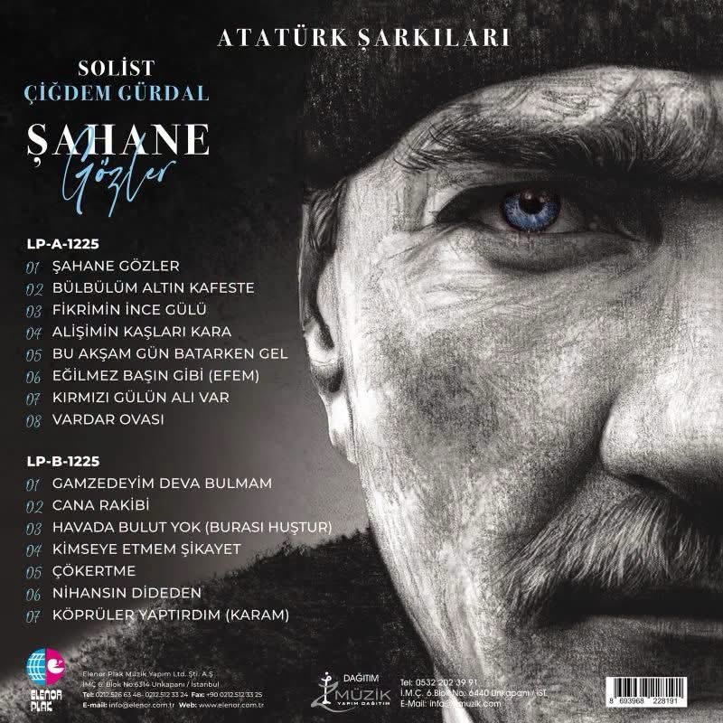 Atatürk Şarkıları - Şahene Gözler (Turkuaz Renkli) Plak