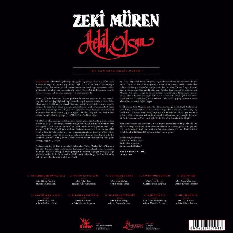 Zeki Müren - Helal Olsun (Kırmızı Renkli) Plak