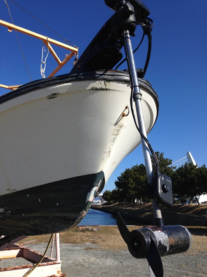 和船へのフットコンエレキ取り付け Dostructure