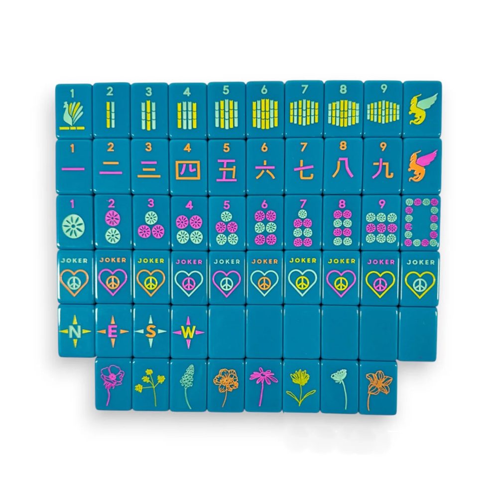 OG Mahj Tiles & Tile Bag - Totally Teal + Dice