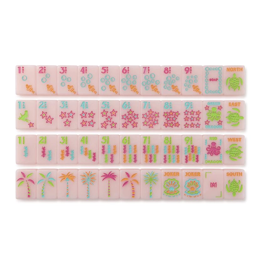 Pink Coastal- Signature Engraved Tile Set