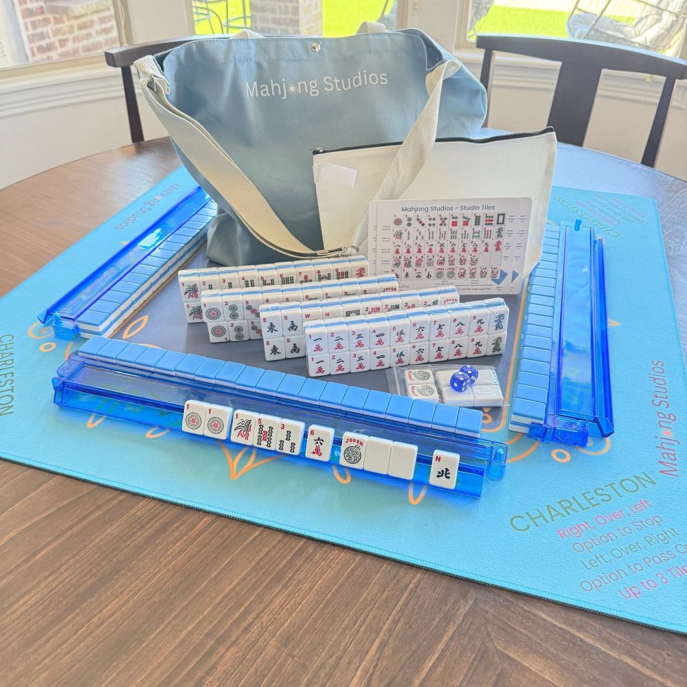 Mahjong Bundle - Blue Blue Mahjong Tile Set