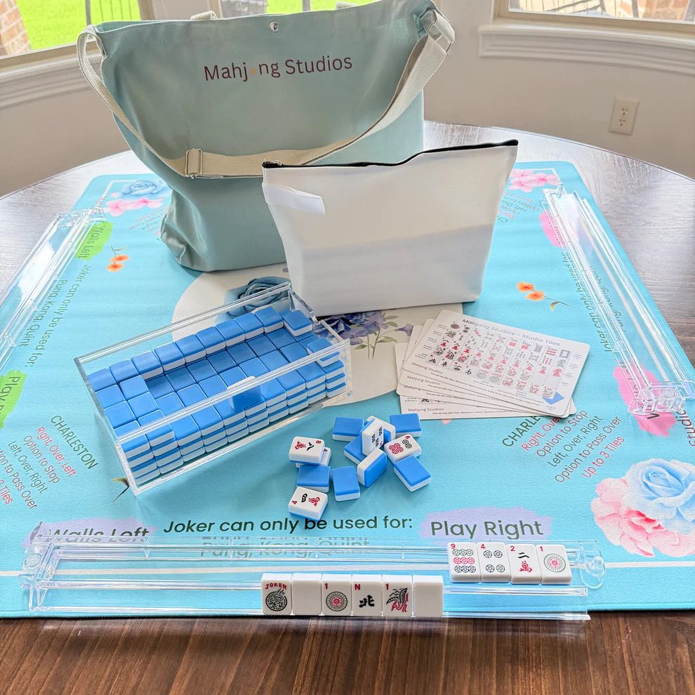Mahjong Bundle - Blue Mahjong Tile Set
