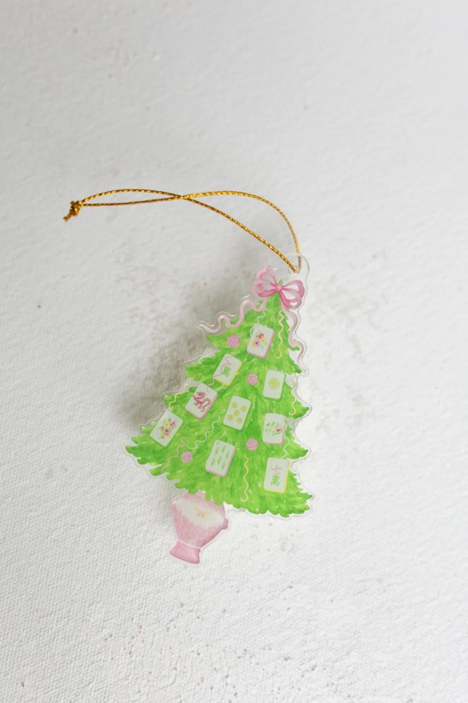 Acrylic ornament – Mahjong Christmas tree