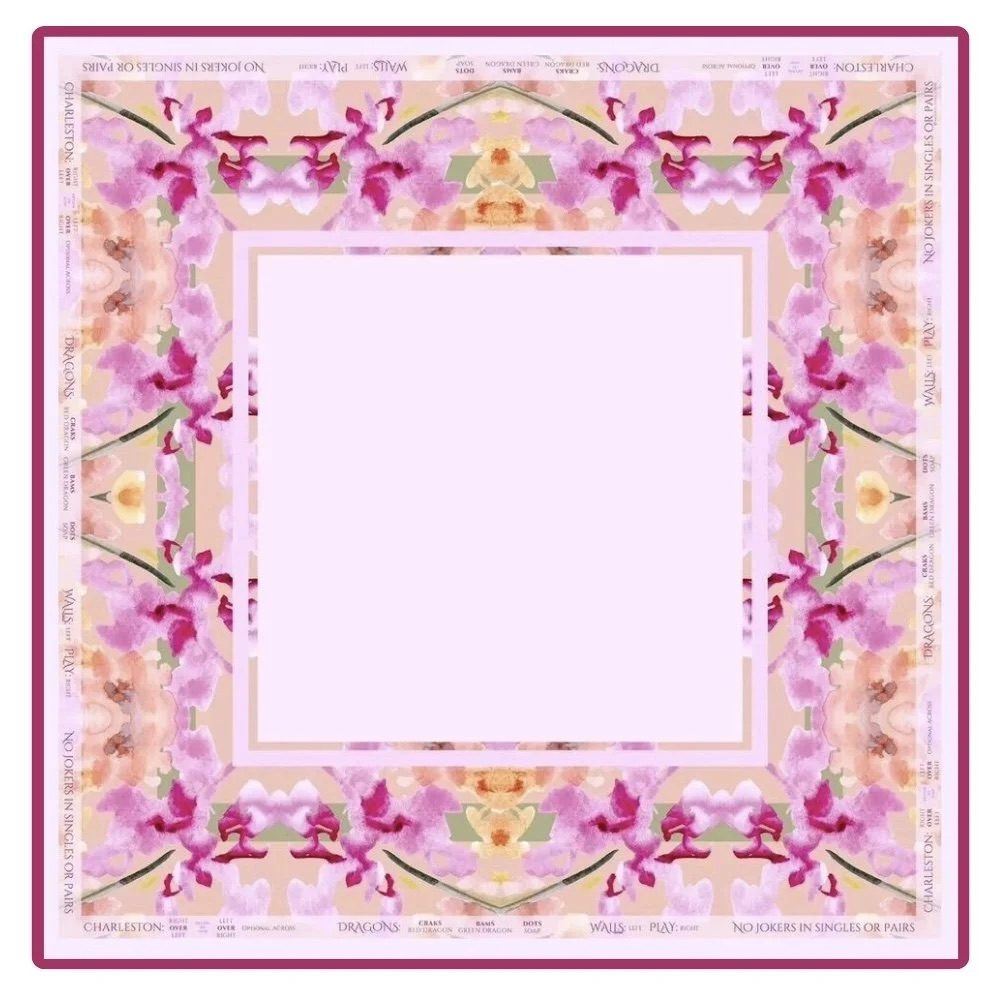 Pink Orchids Mahjong Mat