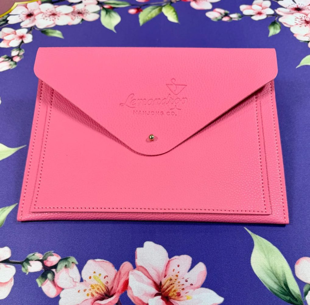 Pink Mahjong Card Holder