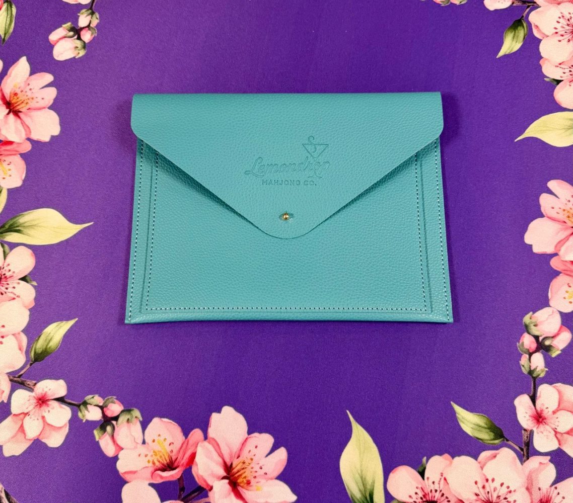 Teal Mahjong Card Holder