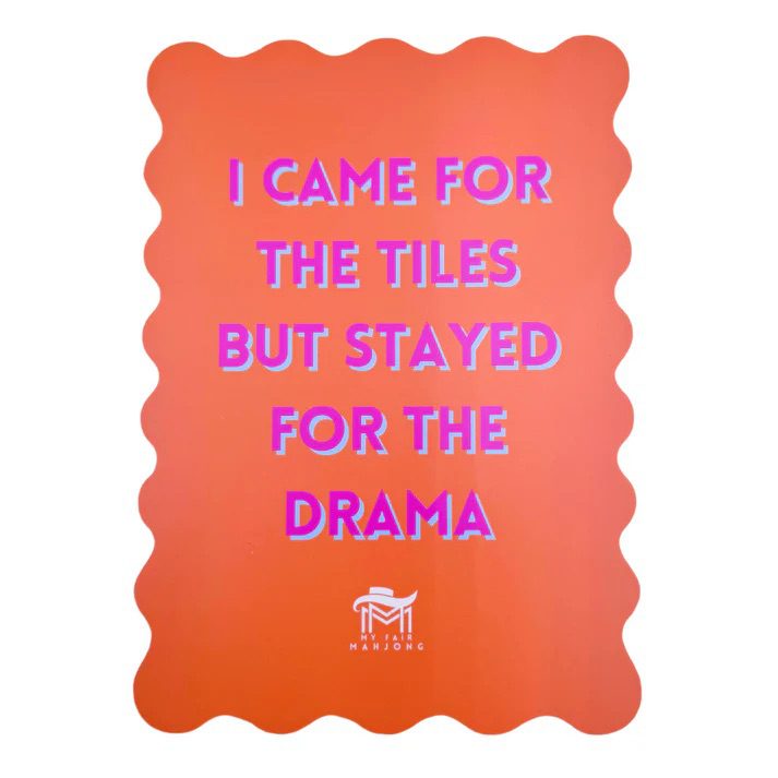 MAHJONG SHUFFLE CARD | Scalloped Edges & Bright Colors | STAYED FOR DRAMA