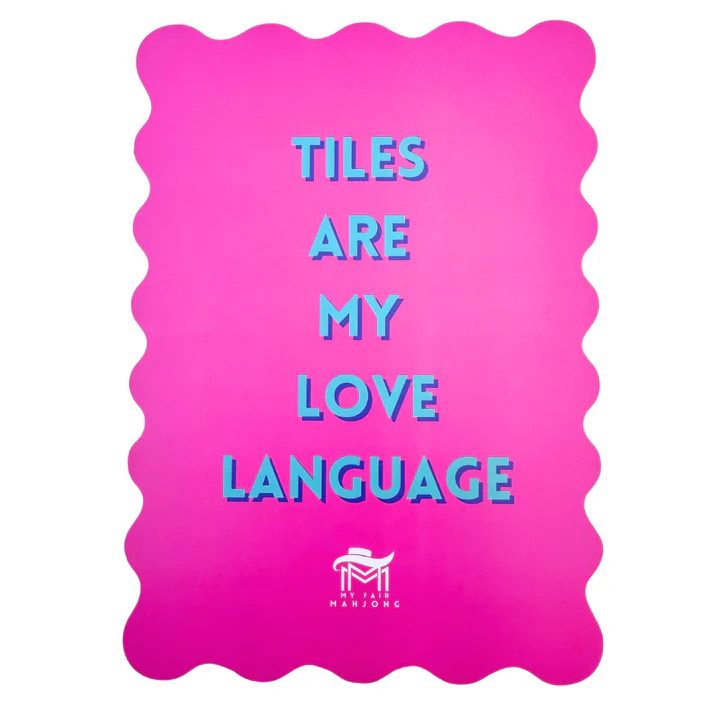 MAHJONG SHUFFLE CARD | Scalloped Edges & Bright Colors | LOVE LANGUAGE
