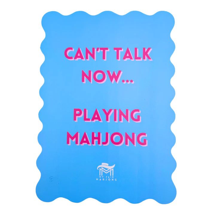 MAHJONG SHUFFLE CARD | Scalloped Edges & Bright Colors | CANT TALK