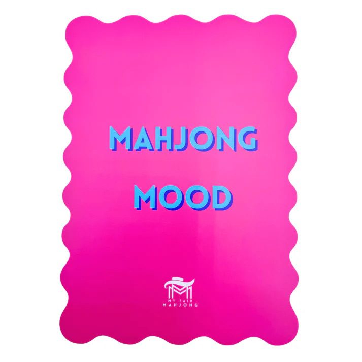 MAHJONG SHUFFLE CARD | Scalloped Edges & Bright Colors | MAHJONG MOOD