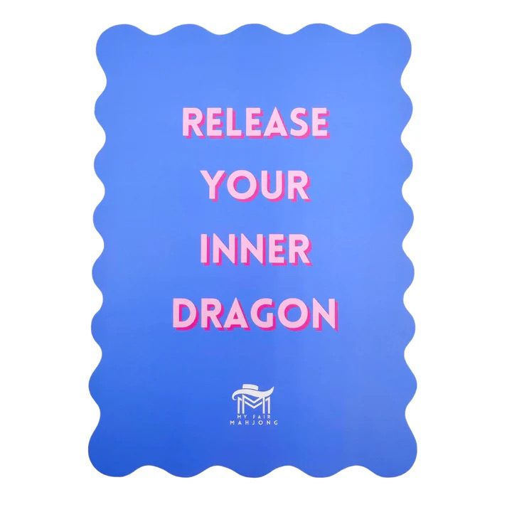 MAHJONG SHUFFLE CARD | Scalloped Edges & Bright Colors | INNER DRAGON