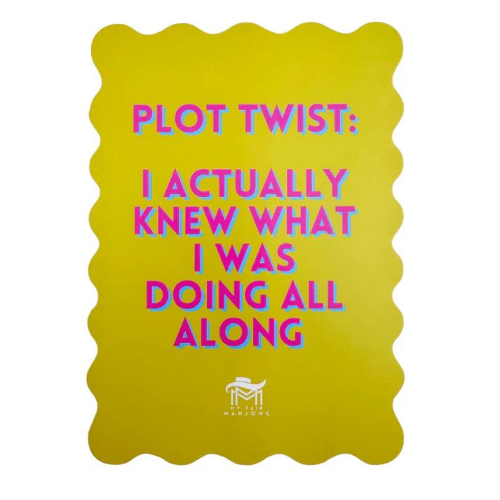 MAHJONG SHUFFLE CARD | Scalloped Edges & Bright Colors | PLOT TWIST