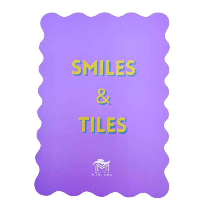 MAHJONG SHUFFLE CARD | Scalloped Edges & Bright Colors | SMILES & TILES